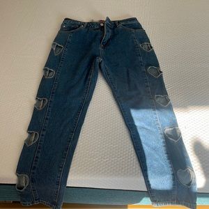 COPY - Edikted Blue Jeans- hearts